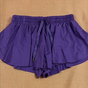 Girls' Purple Layered Athletic Skort with Drawstring Waist